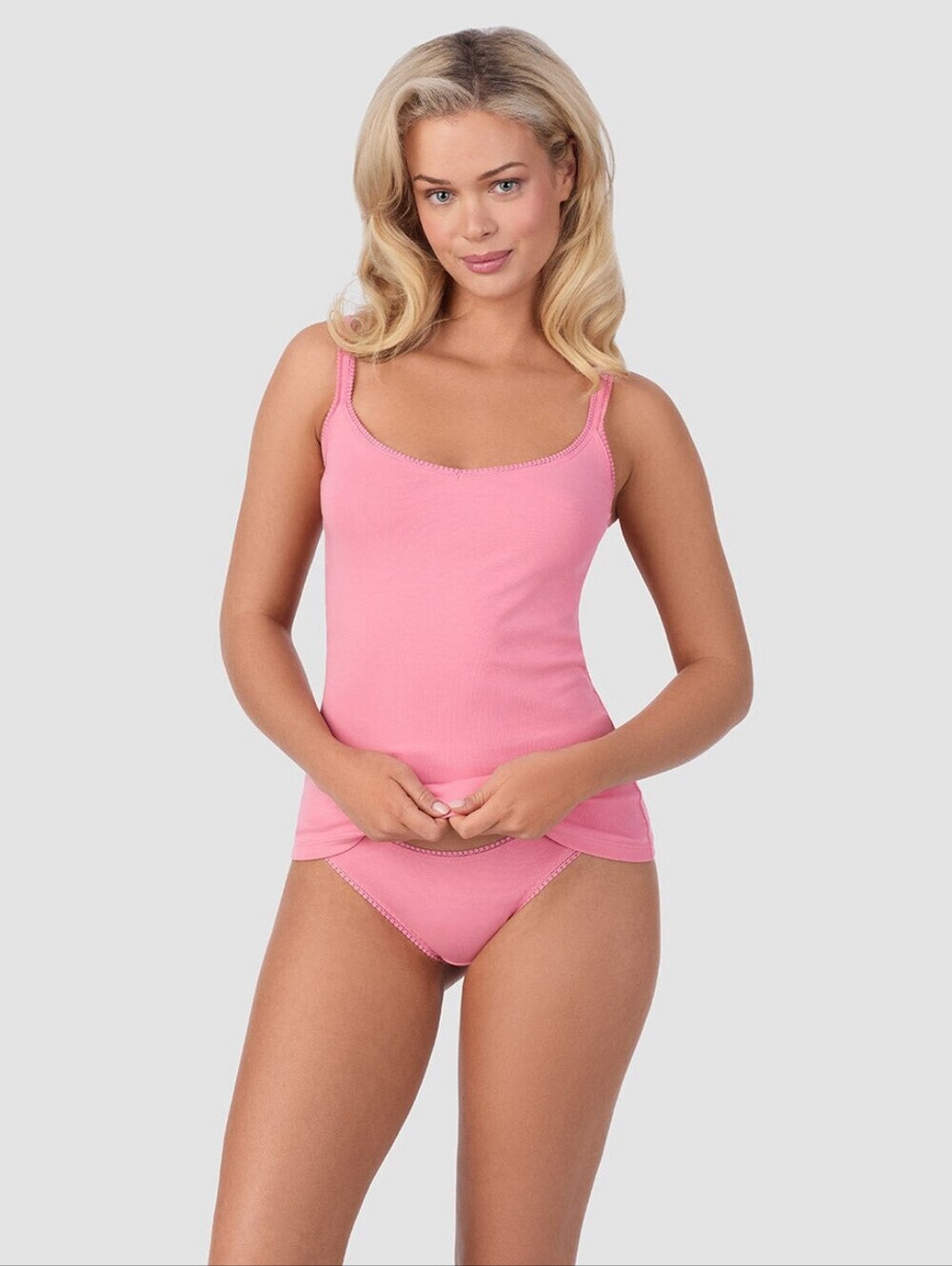 On Gossamer Cabana Cotton Reversible Cami Lace Trim Sz S Pink Coquette Fem